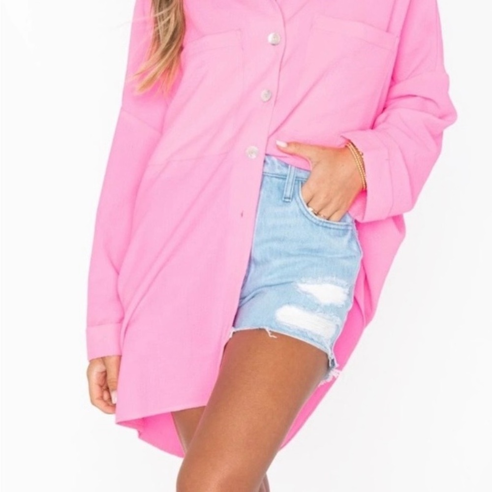 Show Me Your MuMu Pink Johns Button-Down Shirt